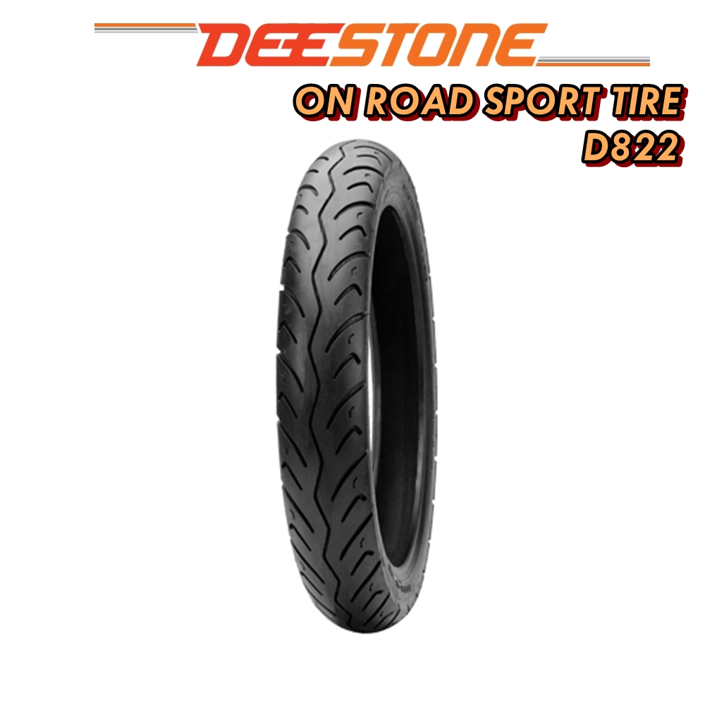 ยางมอเตอร์ไซค์ ขนาด 90/90-10 ,100/90-10 ,90/90-12 ,100/90-16 ,110/90-16 ,90/90-17 ,100/90-18 รุ่น D822 ยี่ห้อ DEESTONE