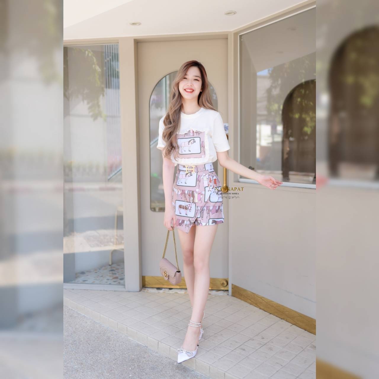 เสือผ้ายืดหนา นุ่ม เด้ง ลายแอร์เมส