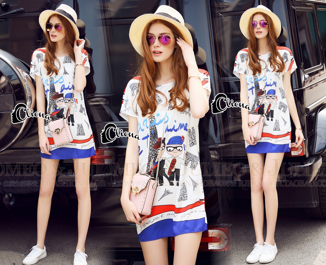 Made' Paris Boyz Printing Shirt Dress