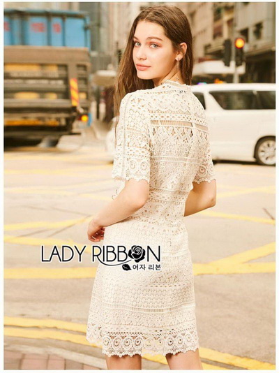 Lace Dress เดรสสั้นผ้าลูกไม้สีพาสเทลทรงเบสิก