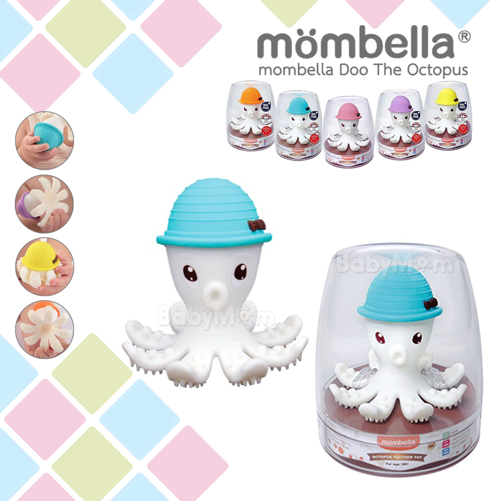 ยางกัด Mombella The Doo Octopus Teether 3in1 ยางกัดปลาหมึก จับง่ายถนัดมือ มีปุ่มนวดเหงือก ยางกัดยอดฮิตในประเทศอังกฤษ Blue