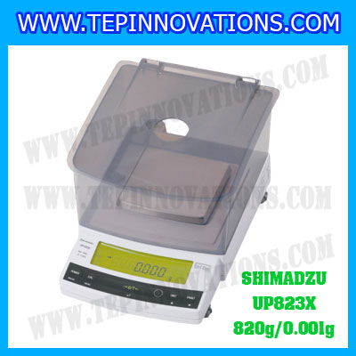 เครื่องชั่งดิจิตอล ทศนิยม 3 ตำแหน่ง รุ่น UP823X 820gx0.001g เครื่องชั่งละเอียดสูง820g เครื่องชั่งน้ำหนัก820g ตาชั่ง820กรัม พิกัดน้ำหนัก 820g ความละเอียด 0.001g ยี่ห้อ SHIMADZU รุ่น UP823X