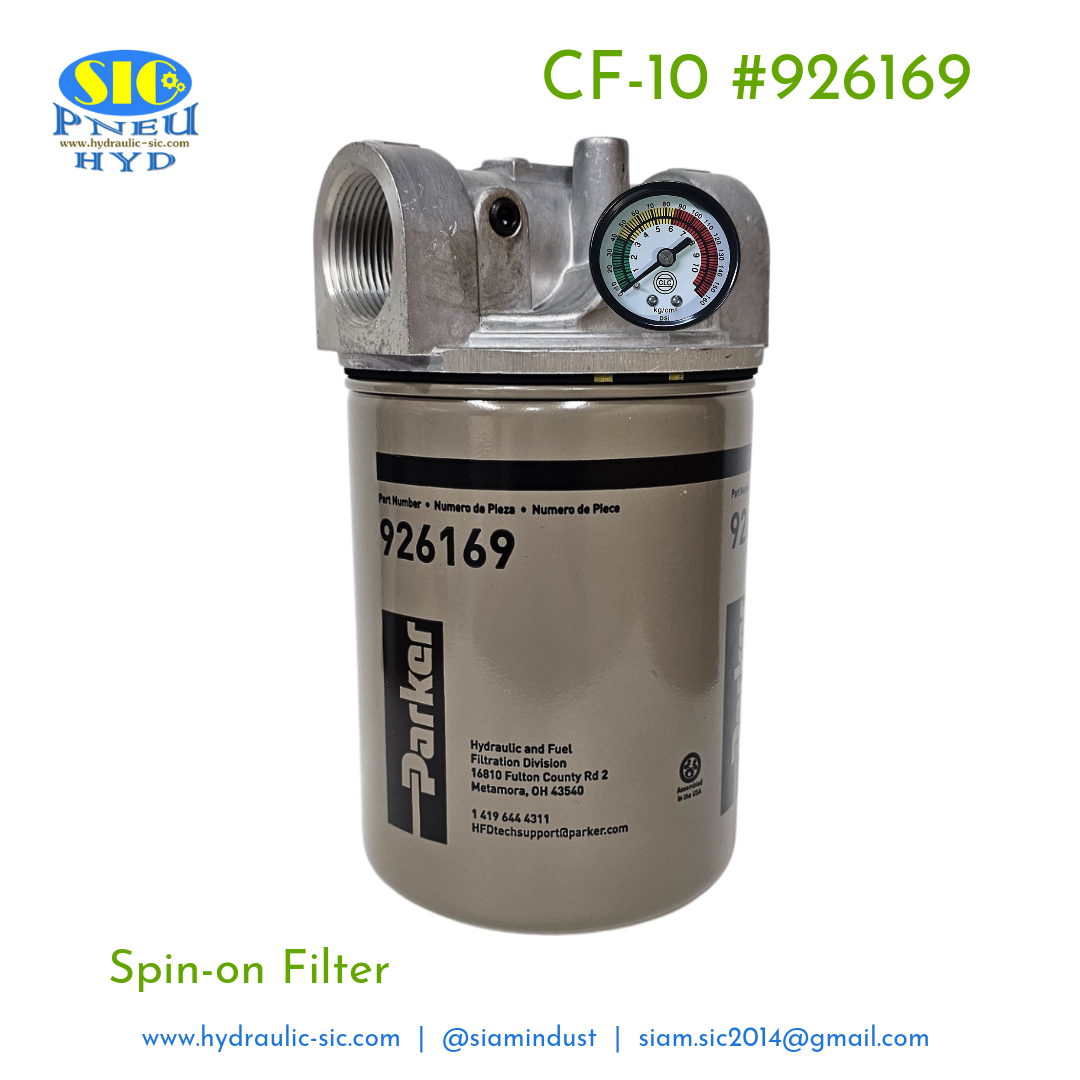 กรองไฮดรอลิค CF-10 Spin-On Return Filter 10 Micron 1-1/4" PT กรองขากลับ กรองละเอียด ไส้กรองไฮดรอลิค : CLC