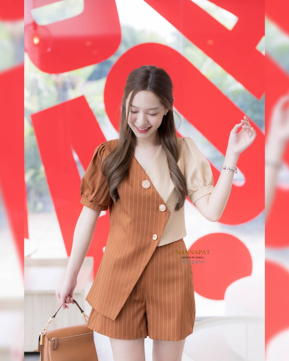 เสื้อกระดุมหน้า ผ้าทอลายเส้น