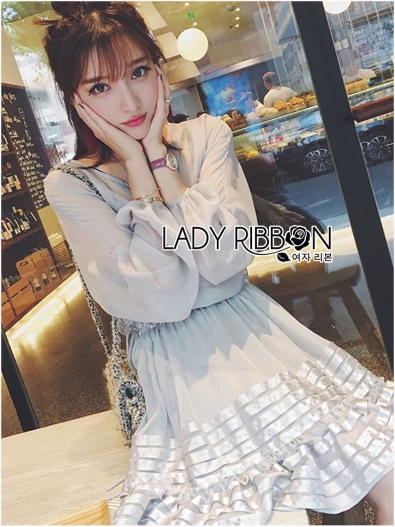 Chiffon Dress เดรสผ้าชีฟองสีเทา