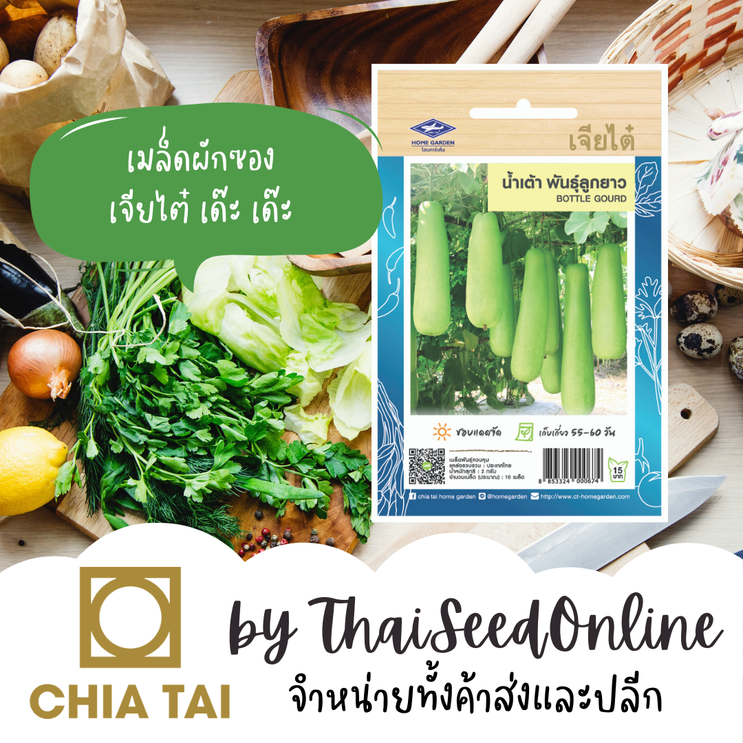 CTOP เมล็ดพันธุ์ น้ำเต้าลูกยาว ตราเจียไต๋ LONG BOTTLE GOURD