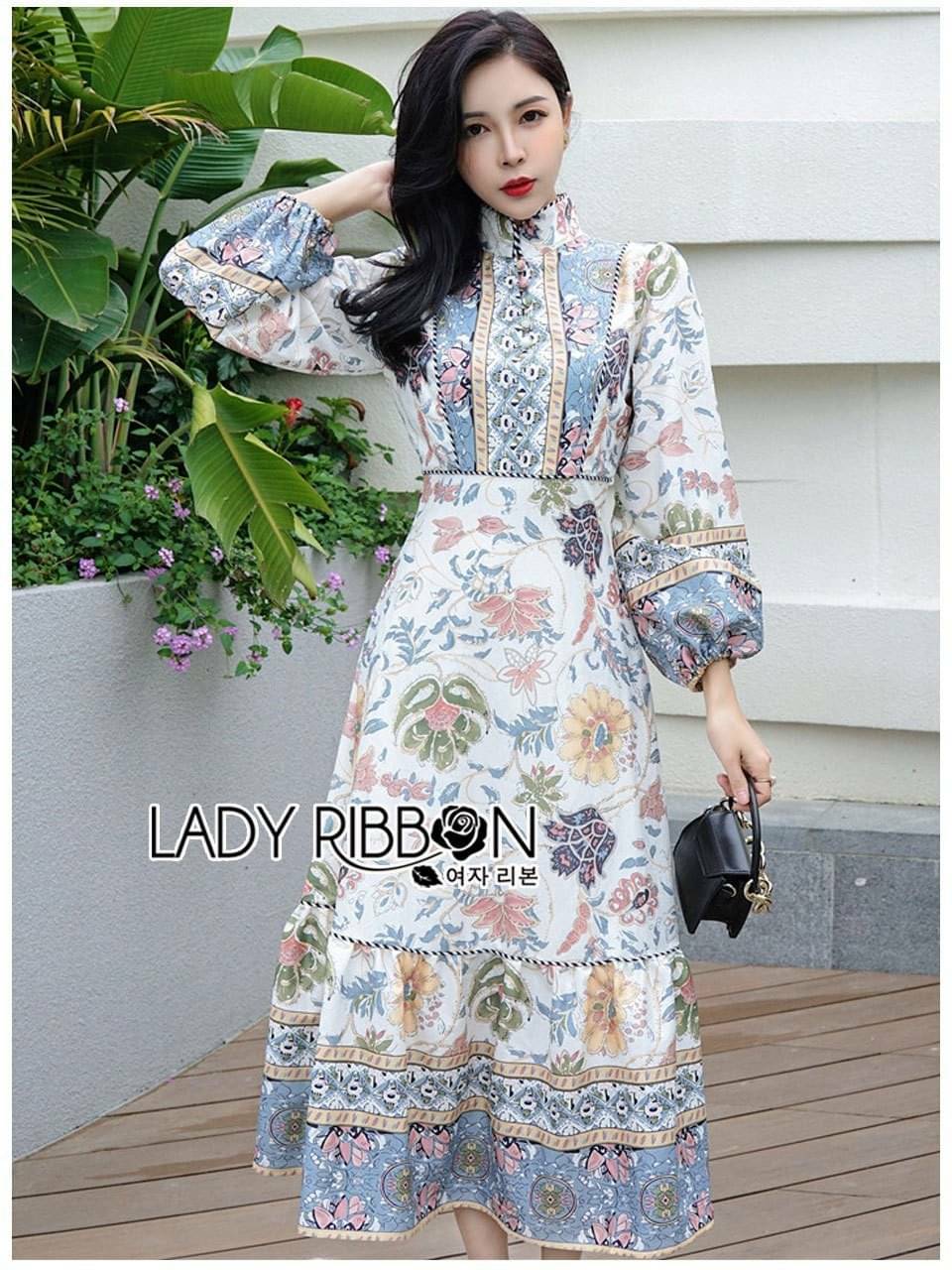 Dress เดรสตัวยาวพิมพ์ลายดอกไม้
