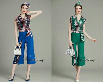 Lady Ribbon Online ขายส่งเสื้อผ้าออนไลน์พร้อมส่งของแท้ SW05220716 Sweet Bunny Present... Graphic Print Wide Pants Set