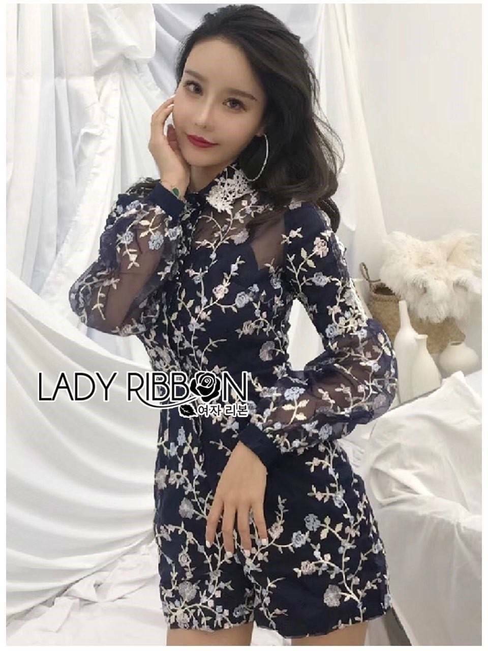 จัมป์สูทขาสั้นมีปกผ้าออร์แกนซ่าสีดำ