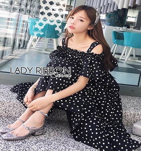 Lady Ribbon Layered Cotton Dress