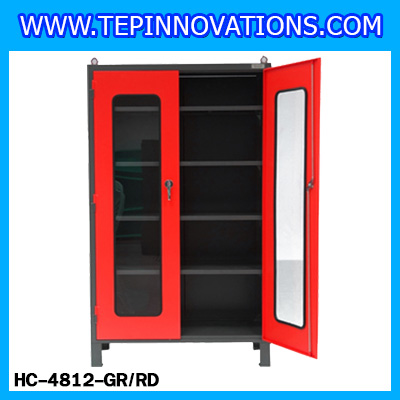 ตู้จัดเก็บอุปกรณ์ แบบประตูอคิลิค Heavy duty cabinet 48" width (HC-4812) ตู้เหล็กเก็บเครื่องมือช่าง ตู้อุปกรณ์พร้อมชั้นวาง ตู้เหล็กเก็บอุปกรณ์