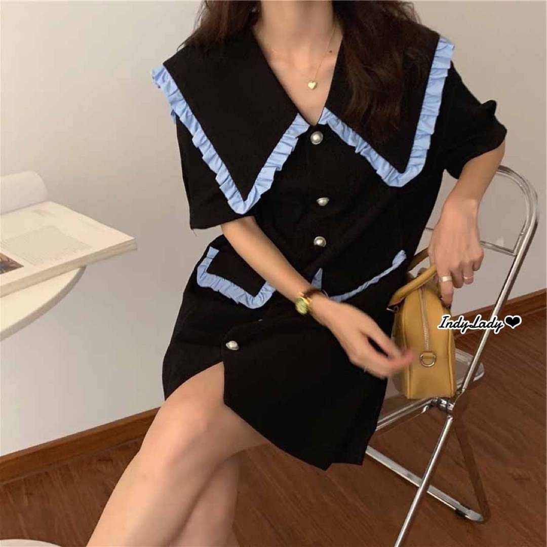 dress แขนสั้น งานเรียบสวย