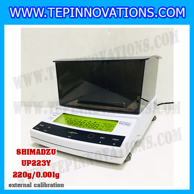 เครื่องชั่งดิจิตอล ทศนิยม 3 ตำแหน่ง รุ่น UP223Y 220gx0.001g เครื่องชั่งละเอียดสูง220g เครื่องชั่งน้ำหนัก220g ตาชั่ง220กรัม พิกัดน้ำหนัก 220g ความละเอียด 0.001g ยี่ห้อ SHIMADZU รุ่น UP223Y