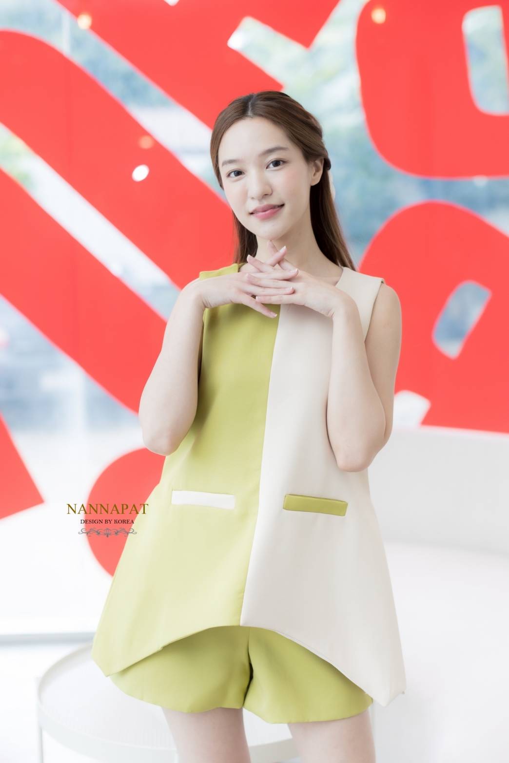 เสื้อทูโทน ทรงหางปลามีซิปหลัง