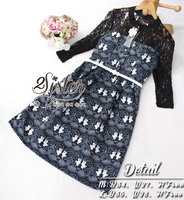 ST10310716 🍀สินค้าพร้อมส่ง🍀 한국에 의해 설계된 2Sister Made, Eastern Style Dress with Belt เดรสลุคเรียบหรู เนื้อผ้าผสมsilkหนาเกรดดี พิมพ์