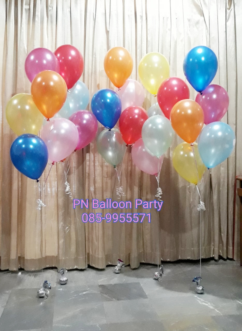 ลูกโป่งมุก ลูกโป่งสวรรค์สี colorful แบบช่อละ 5 ใบ ใช้แก๊สฮีเลียมปลอดภัย100%