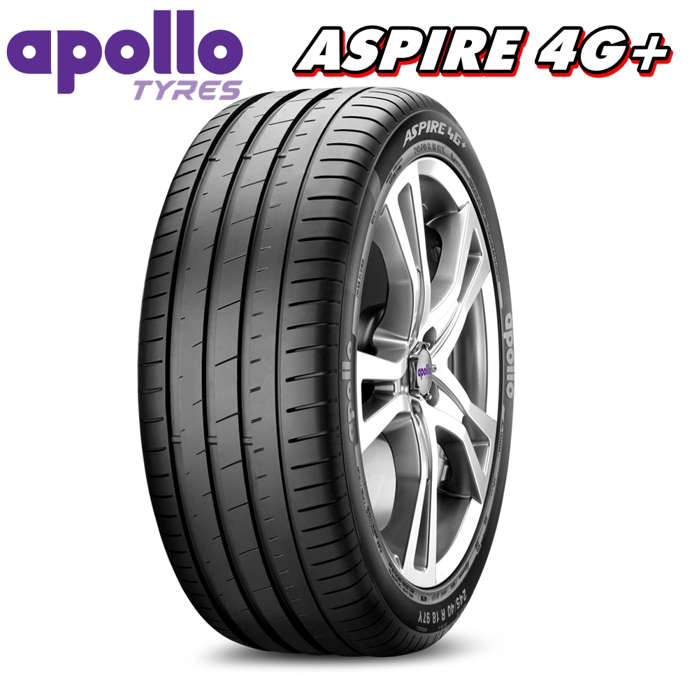 ยางรถยนต์ ขนาด 205/45R17 ,215/45R17 ,215/50R17 ,215/55R17 ,225/55R17 ,225/45R18 ,235/45R18 ,245/35R20 รุ่น ASPIRE 4G+ ยี่ห้อ APOLLO (แถมจุ๊บลม)