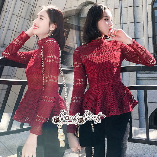 เสื้อคอตั้งลุคสาวเกาหลีโทนสีเปรี้ยวสวยหรู
