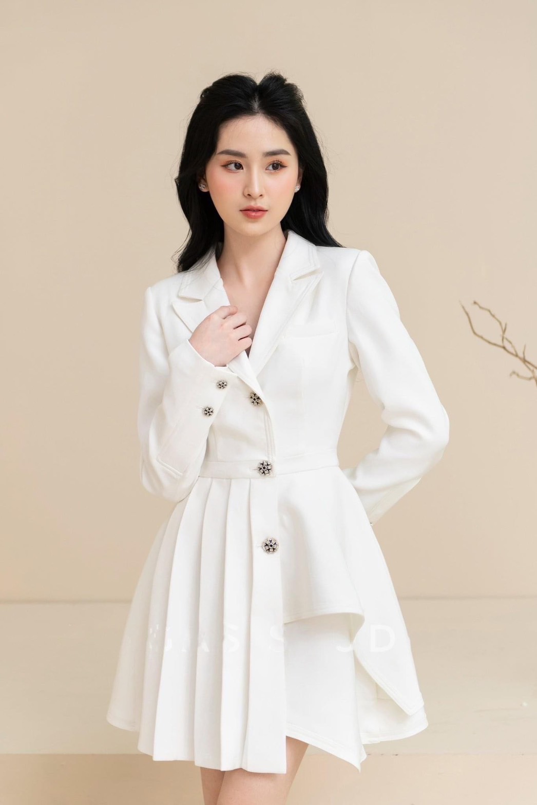 เดรสสูท Blazer แขนยาว กระดุมหน้า