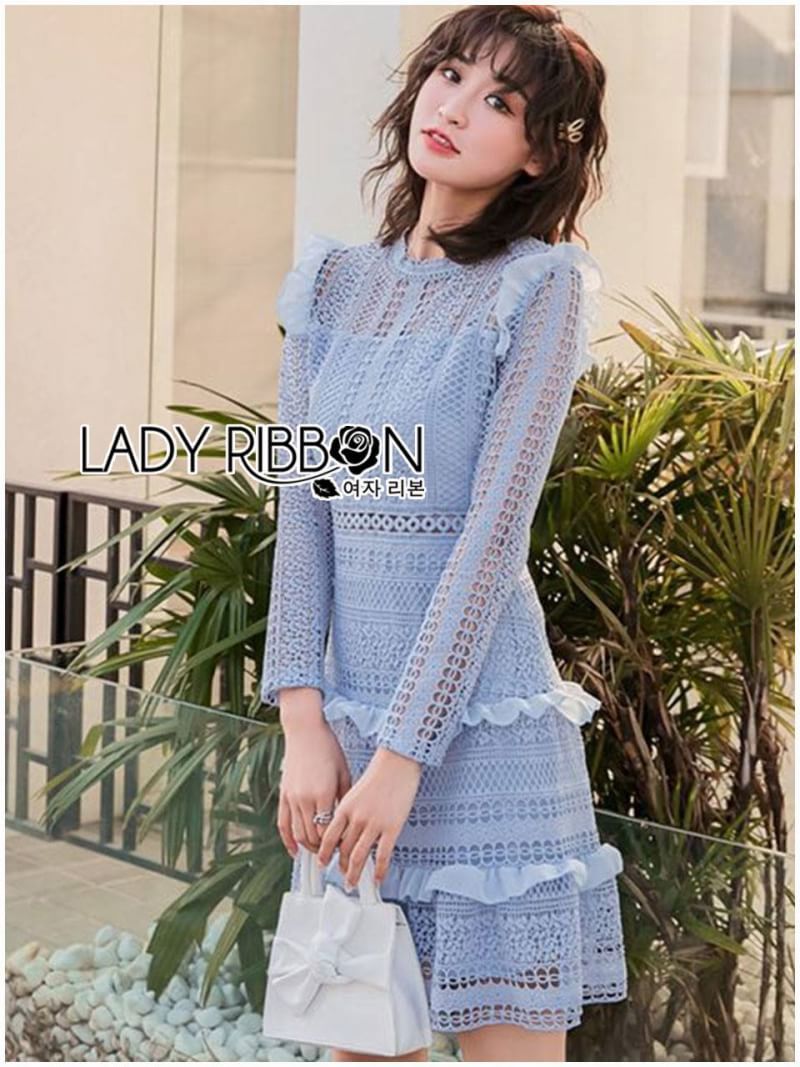 เดรสผ้าลูกไม้สีพาสเทลตกแต่งระบาย