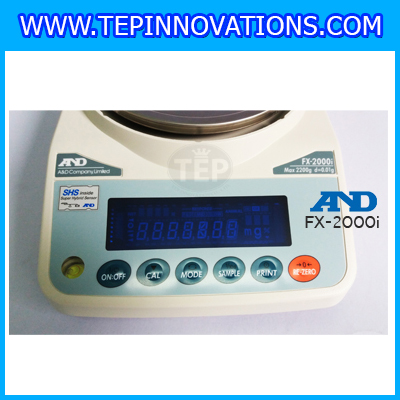เครื่องชั่ง2200กรัม เครื่องชั่งน้ำหนัก2200กรัม เครื่องชั่งละเอียดสูง2200g เครื่องชั่งน้ำหนัก2200g ตาชั่งกรัม กิโลดิจิตอลกรัม2200 เครื่องชั่งทศนิยม 2 ตำแหน่ง ความละเอียด 0.01g AND FX-2000i จานชั่งขนาดเส้นผ่าศูนย์กลาง 150 mm.