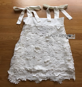 Lace Dress Lady Ribbon เดรสลายริบบิ้น
