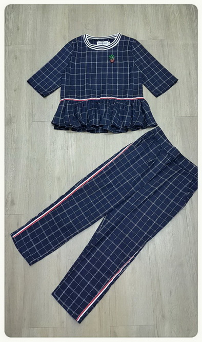 เสื้อ+กางเกงผ้าทอตาราง