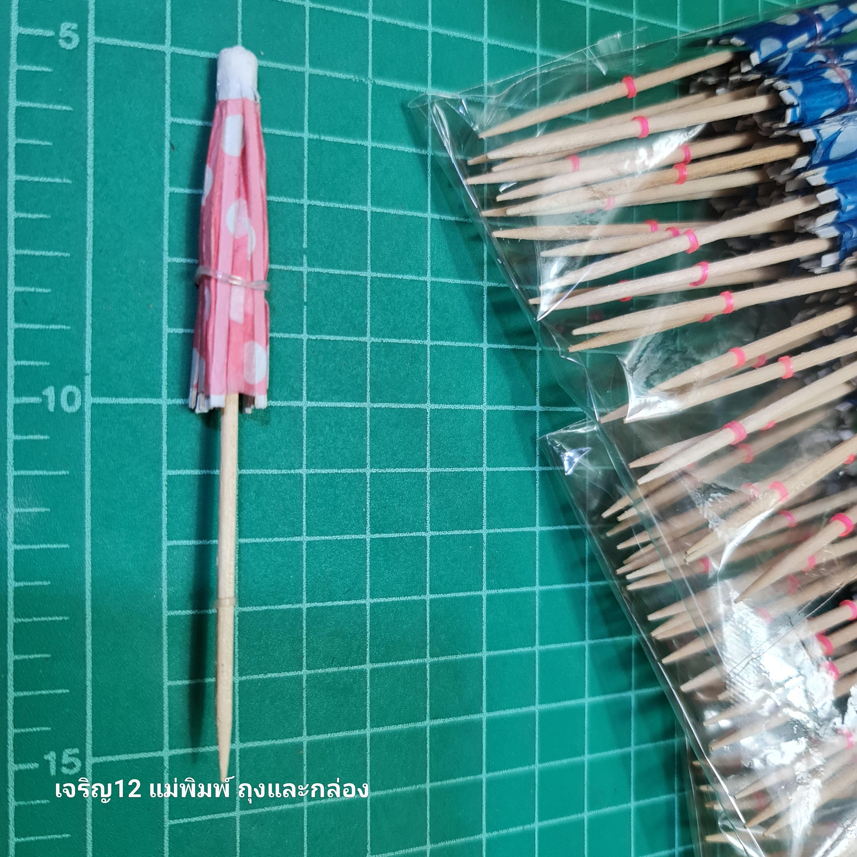 ✅🇹🇭 ไม้จิ้ม ร่มค๊อกเทล ลายจุด 24ชิ้น ไม้จิ้มคอกเทล ร่มกระดาษจิ๋ว ตกแต่งอาหารและเครื่องดื่ม เจริญ12 j12
