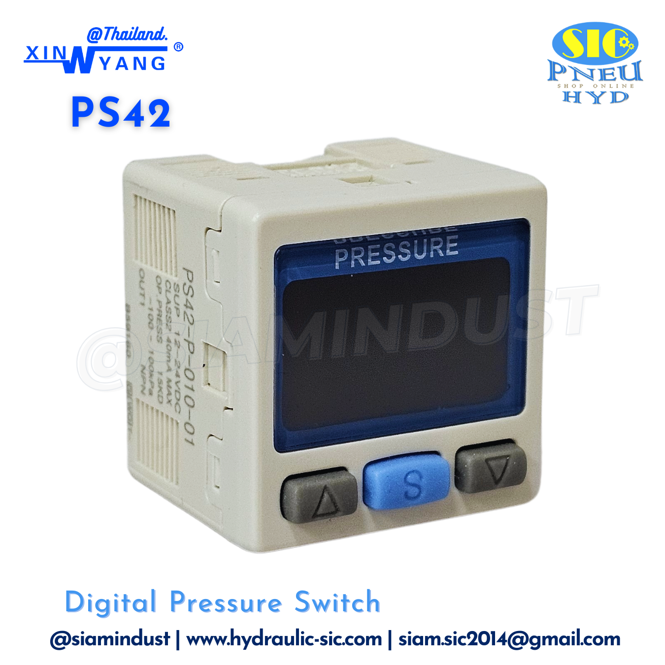 PS42 สวิทช์แรงดันลม แบบดิจิตอล Digital Pressure Switch XINYANG
