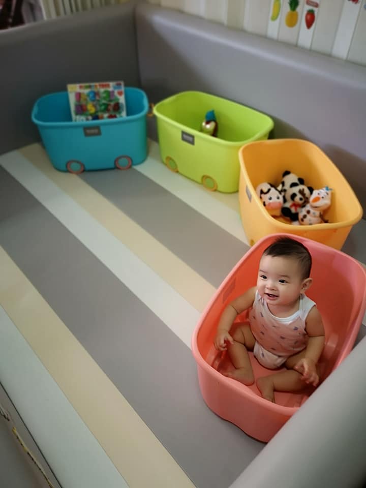 Bonbebe Rainbow Storage Box by Korea กล่องเก็บของเล่น กล่องเอนกประสงค์ แบรนด์เกาหลี Eco-friendly & Antibacterial Blue