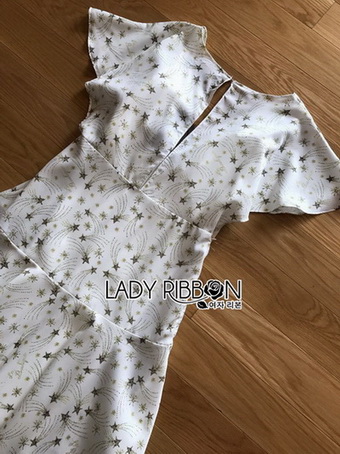 Lady Ariana Sparkling Little Star Printed Dress