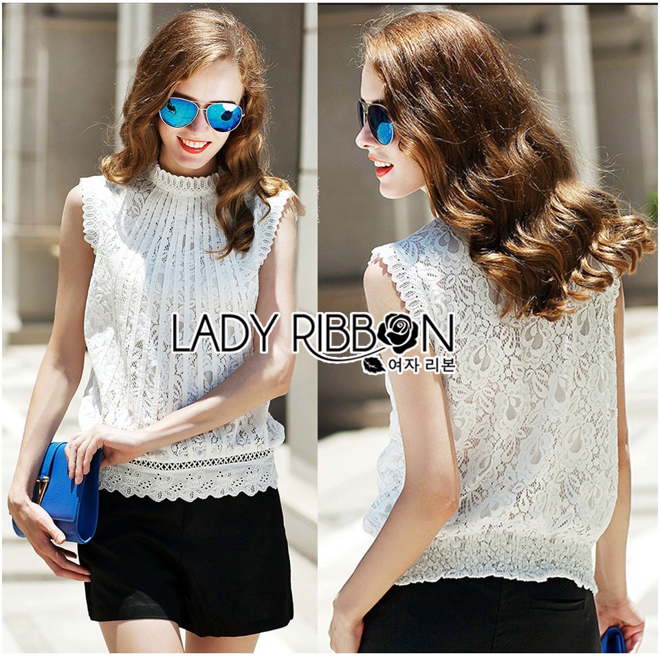 เซทเสื้อแขนกุดคอสูงผ้าลูกไม้สไตล์วินเทจคลาสสิก lady ribbon ลุคนี้ใส่แล้วไม่ตกเทรนด์เลยค่ะราคา เป็นแบบเรียบๆคลาสสิกส่งกลิ่นอายวินเทจนิดๆ
