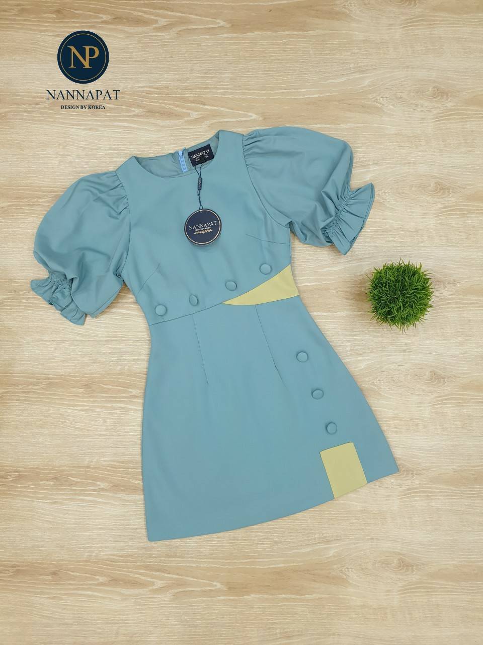 เดรสซิปหลังแขนตุ๊กตาพอง