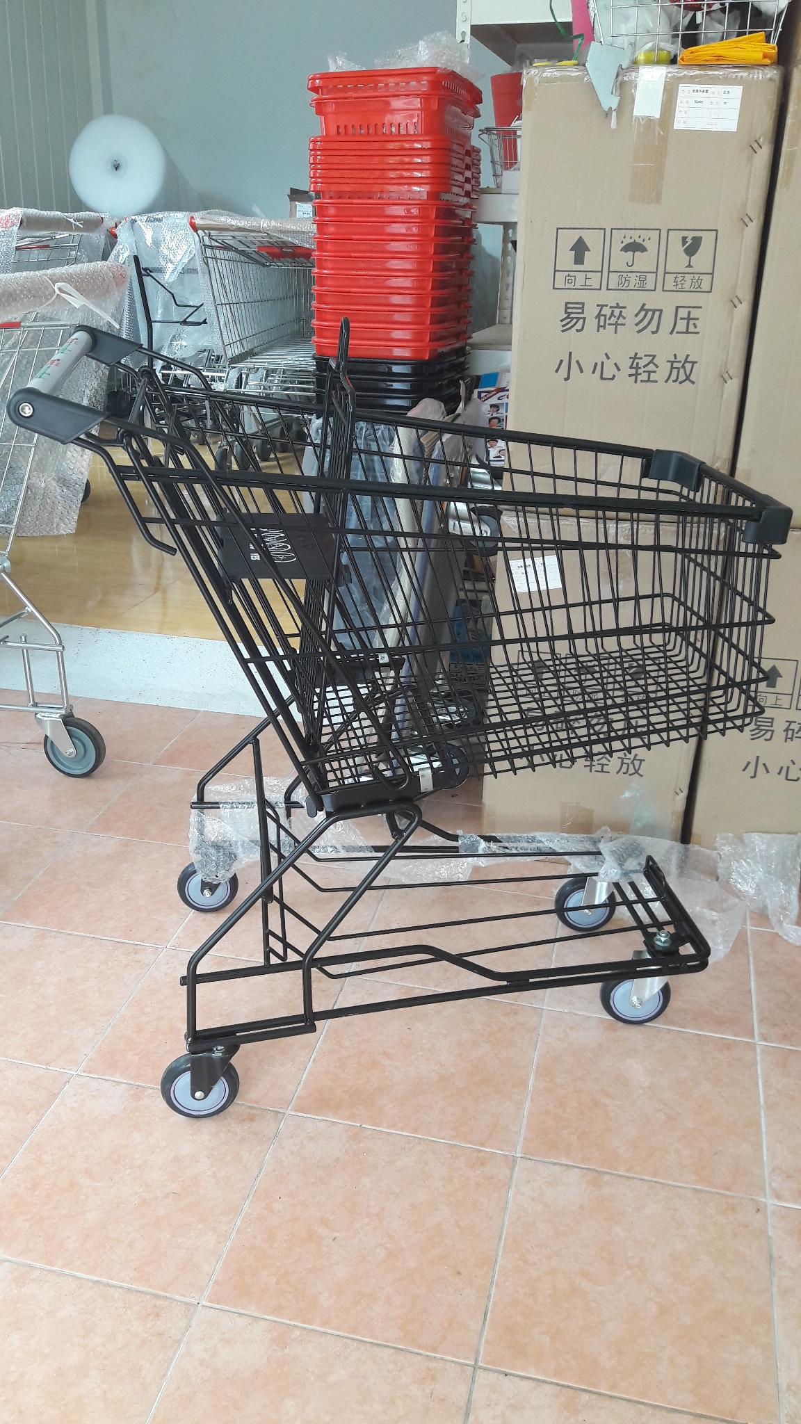 รถเข็น 100 ลิตร ชุบสีดำ