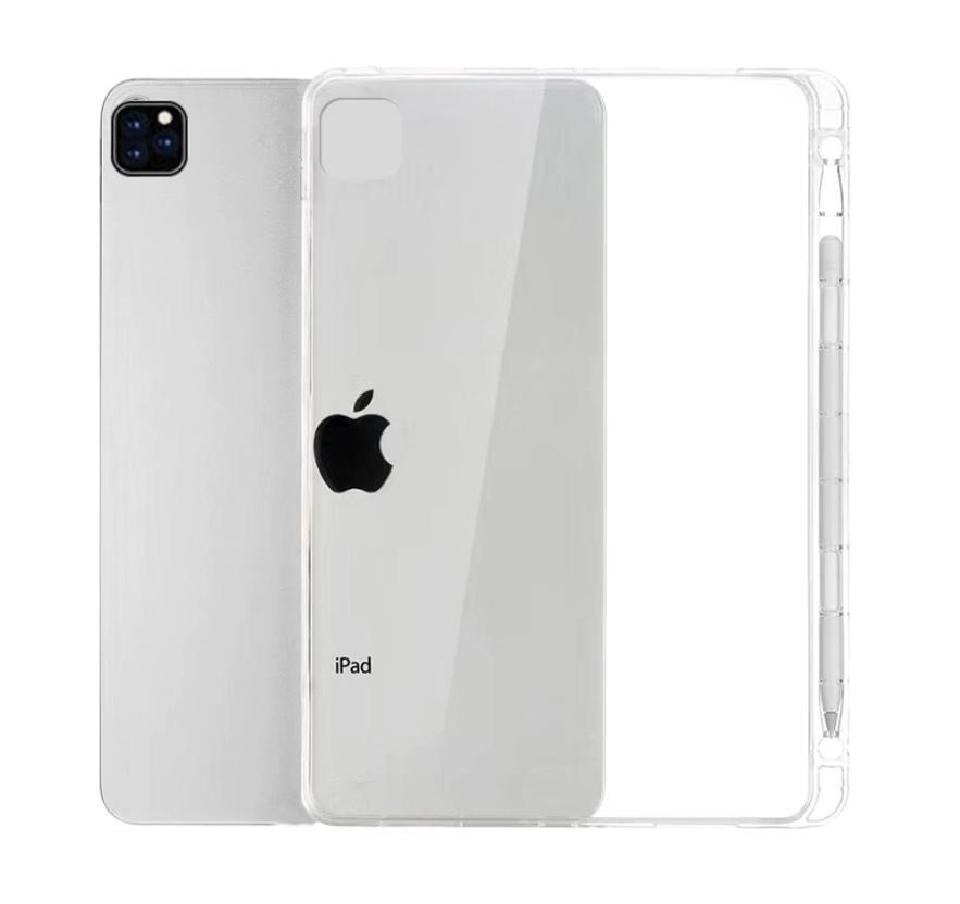 เคสซิลิโคนใส (มีที่เก็บปากกา Apple Pencil) - เคส iPad Pro 11" (2018/2020)