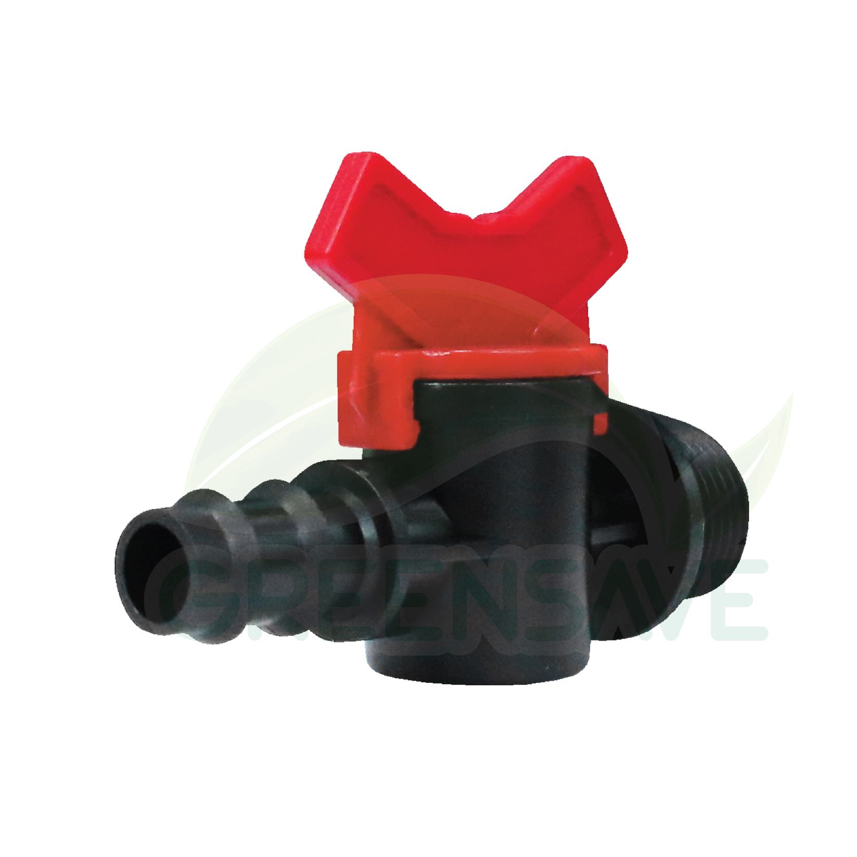 วาล์วหางปลาหรี่น้ำ สำหรับท่อ PE 20 mm เกลียวนอก 1/2 หุน