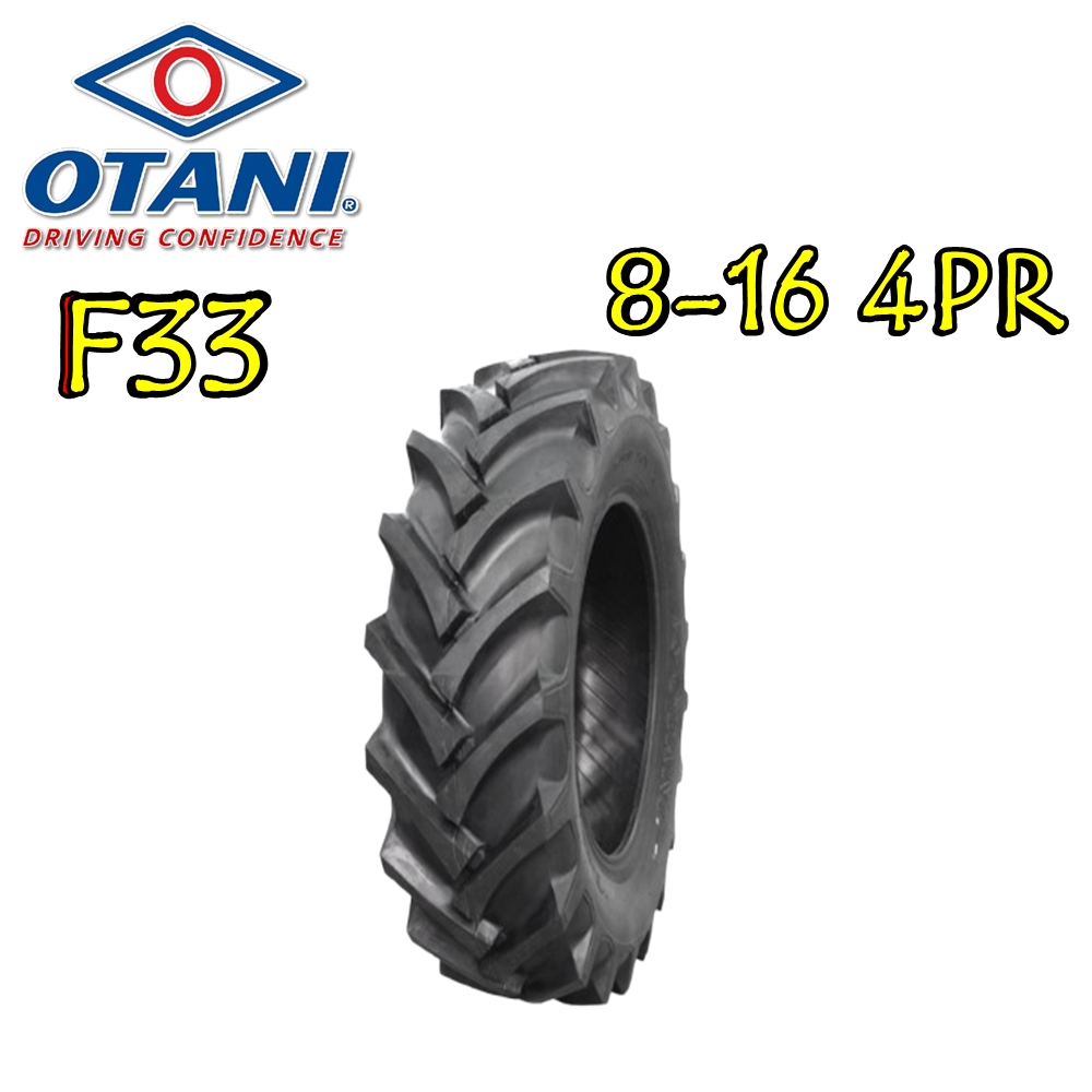 ยางรถไถ ยางรถเกษตร และอุตสาหกรรม ขนาด 8-16 รุ่น F33 4PR ยี่ห้อ OTANI