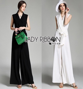 Lady Ribbon Chic Ribbon Crepe Jumpsuit