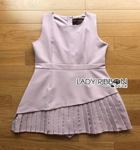 Pleated Skirt Mini playsuit Lady Ribbon มินิเพลย์สูท