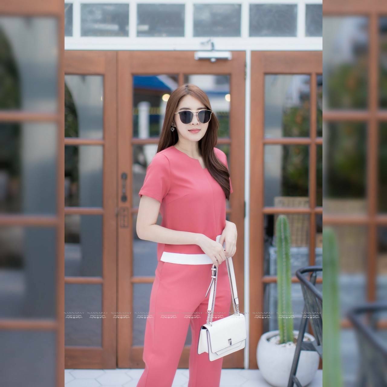 เสื้อซิปหลังกางเกงทรงสวย