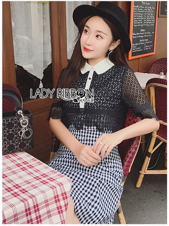 Lace Collared Lady Ribbon Dress