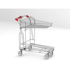 รถเข็นช้อปปิ้งแบบโฮมโปร ตะกร้าบนพับได้