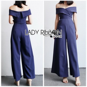 Lady Minimal Chic Off-Shoulder Twist Jumpsuit