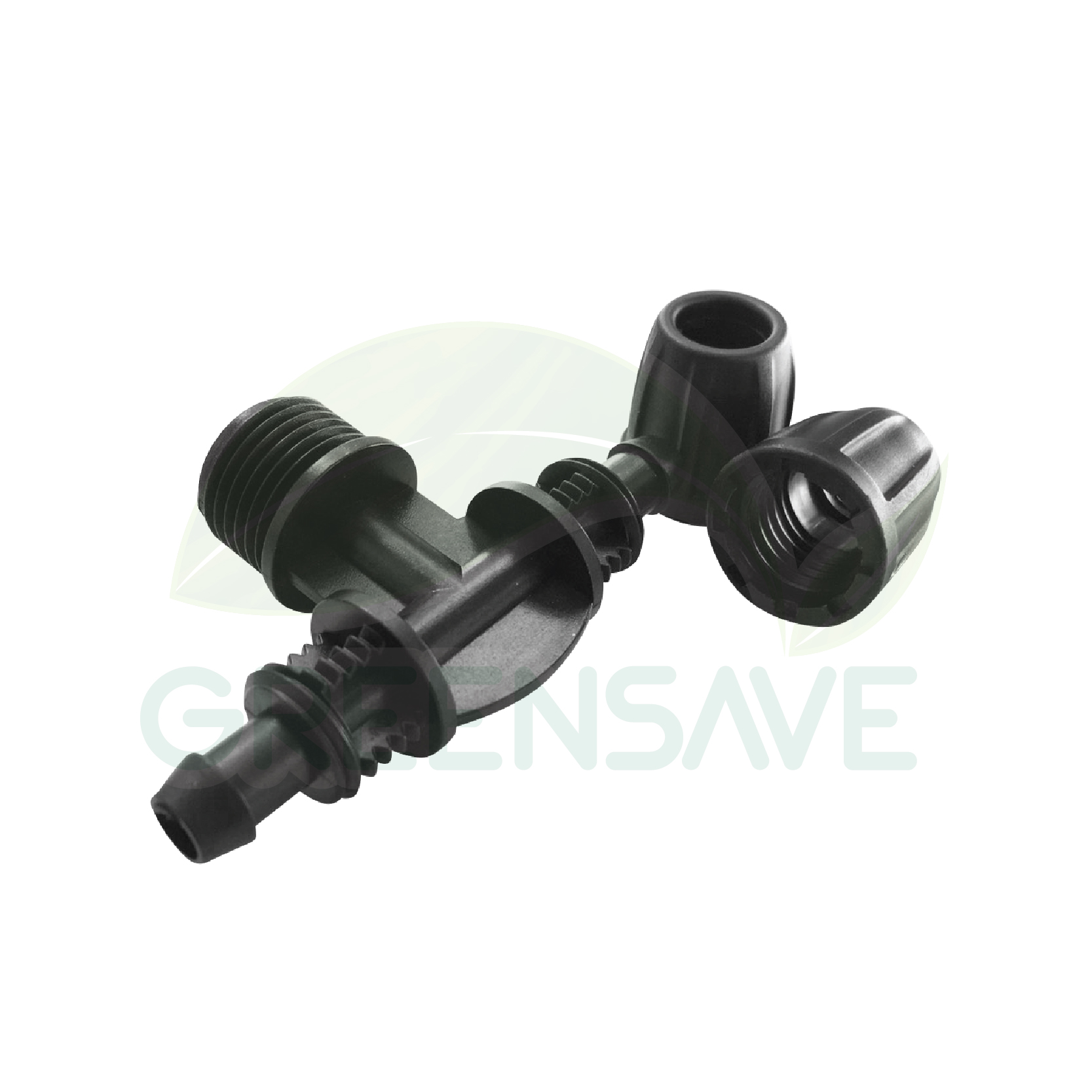 ข้อต่อสายไมโคร พร้อมตัวล็อคสาย 8/12 mm สองทาง เกลียวนอก 4 หุน (แพ็ค 20 ชิ้น)