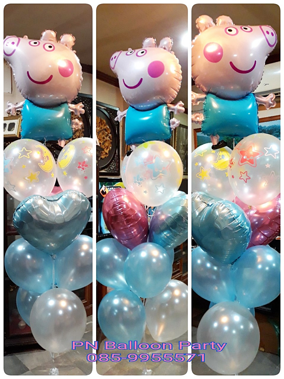 ช่อลูกโป่งเปปป้าพิก peppa pig balloons