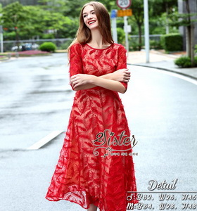 ชุดเดรสแฟชั่นลุคเกาหลีสวยหรู เนื้อผ้าorganza