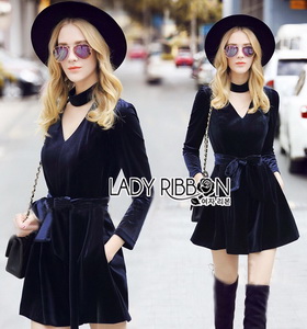 Lady Ribbon Modern Hippie Ribbon Velvet Playsuit
