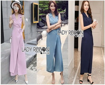 Lady Cathy Minimal Chic Ribbon Jumpsuit จัมป์สูทแต่งริบบิ้น
