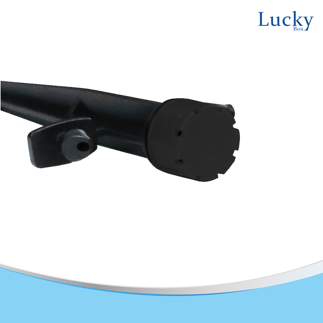 หัวน้ำหยดหมุนปรับได้ หมวกดำ พร้อมขาปัก 13 ซม. (แพ็ค 20 ชิ้น)