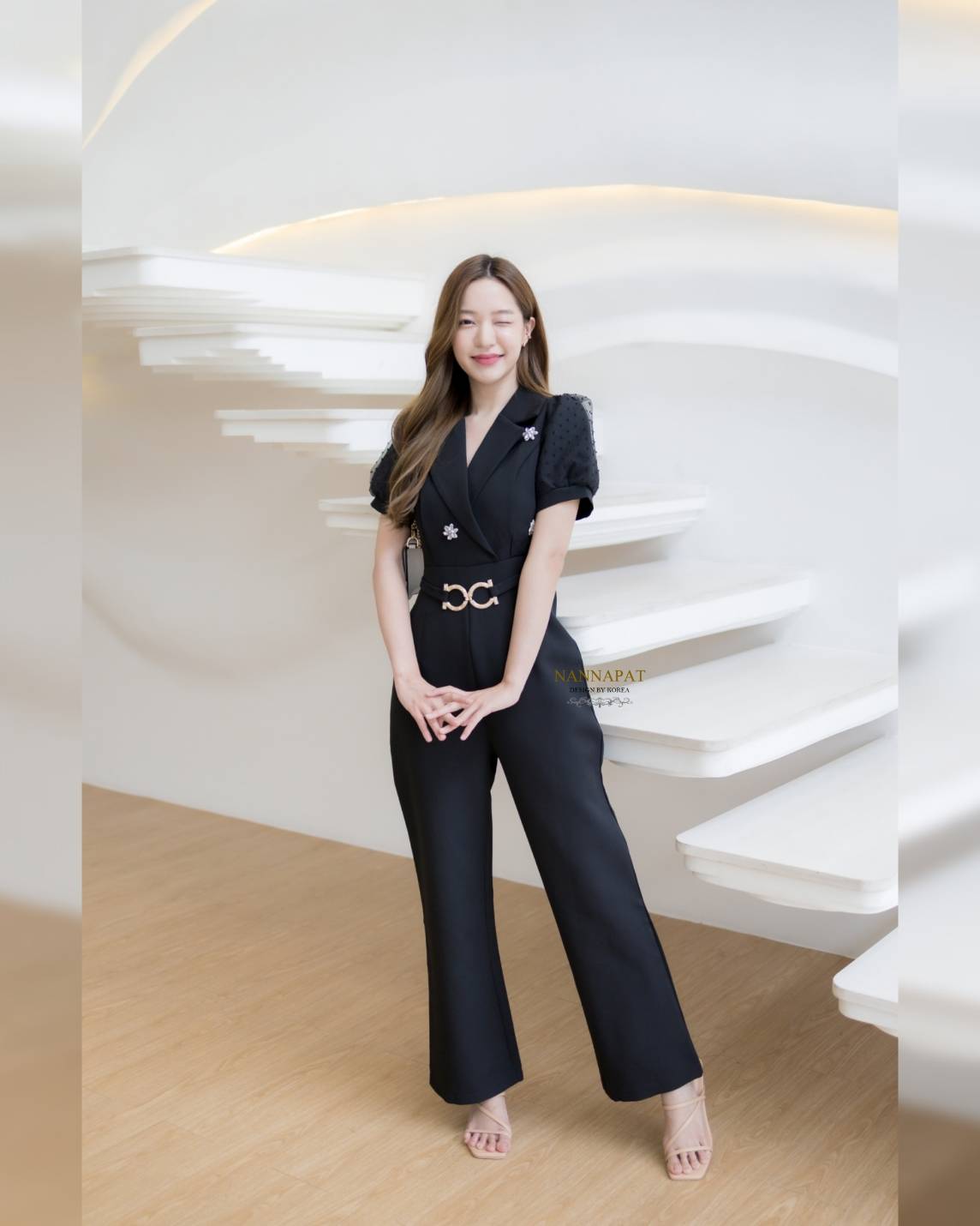 จั้มสูทงานซิปหลัง มีฟองน้ำอก